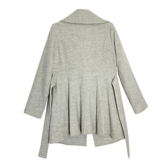 Trina Turk Lambswool Cashmere Blend Belted Coat in Gray - Sz 6 - Picture 2 of 8